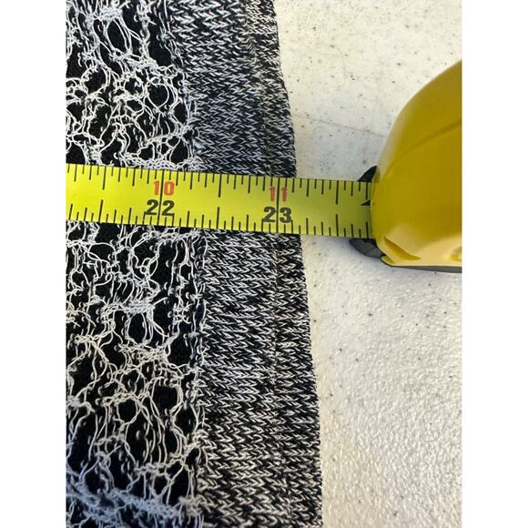 Eileen Fisher Womens L Organic Linen Nylon Crisp Sweater Textured Black Lace A18 - Picture 7 of 7